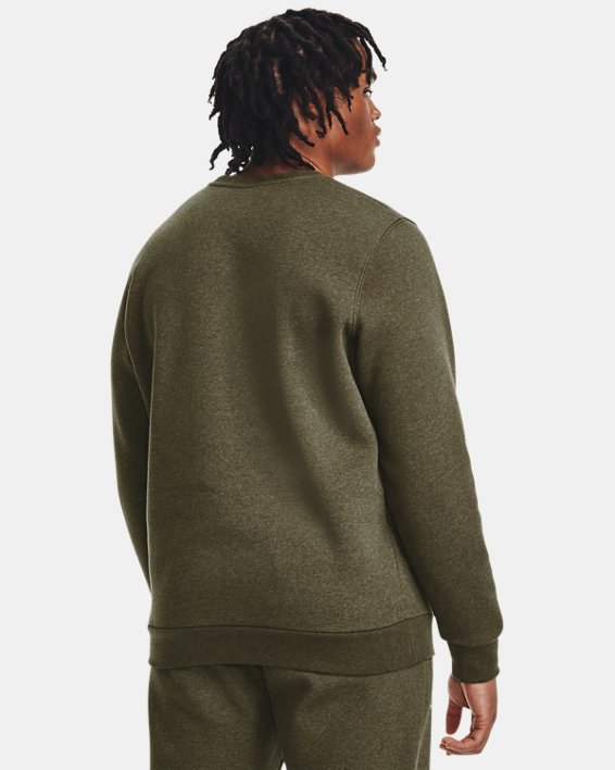Herenshirt UA Essential Fleece met ronde hals, Green, pdpMainDesktop image number 1